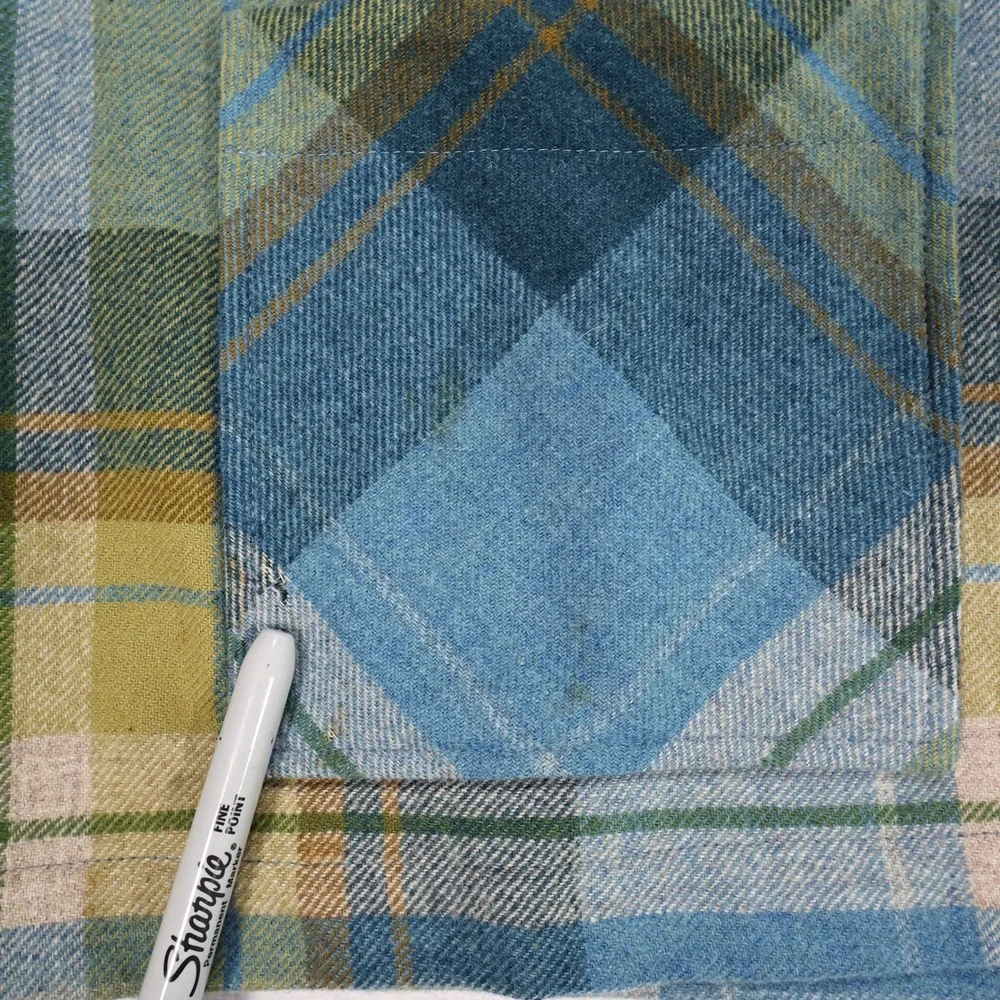 PENDLETON Heritage Limited Edition Women's XL Blue Green Plaid Wool Shacket USA - Picture 4 of 8